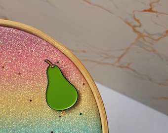 Pear Enamel Pin, Fruit Enamel Pins,  Brooch, Badge, Food Pins, Birthday Gift, Food Enamel Pins, Soft Enamel Pin, Fruit Pins