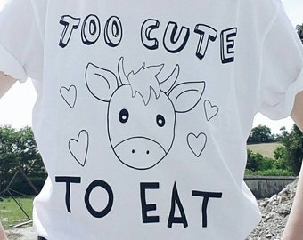 UNISEX Vegan Clothing, Vegan Shirt, Vegan T Shirt, Vegan Gift, Vegetarian, Friends Not Food, Vegan Activism, Gift for Women, Gift Idea