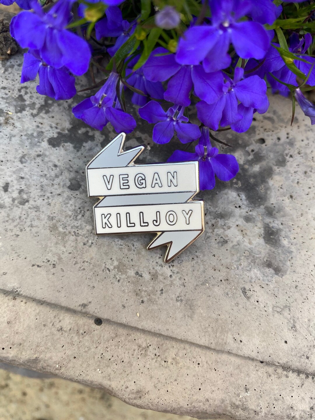 Vegan Killjoy Pin Vegan Enamel Pin Vegan Gift Vegan Pin Etsy