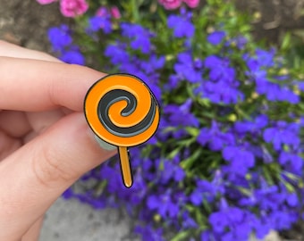Broche de esmalte para doces de Halloween - Broche de Halloween, Broche de esmalte para comida, Doces ou travessuras, Broche de esmalte macio, Broche de abóbora
