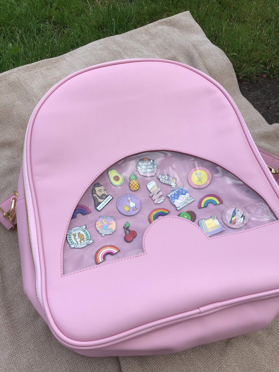 Rainbow Ita Bag Pin Display Backpack Enamel Pins Lapel Etsy
