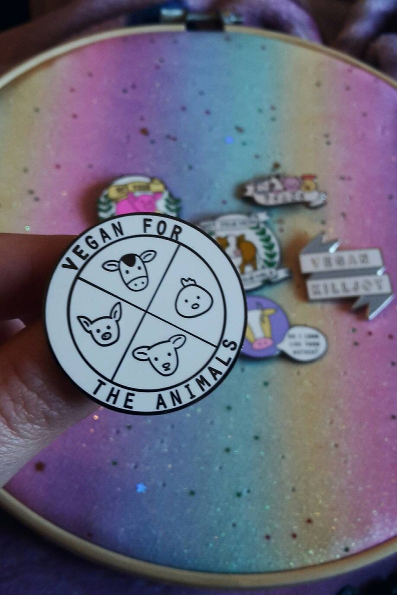 Vegan Mystery Seconds Enamel Pins Vegan Pin Vegan Enamel Etsy