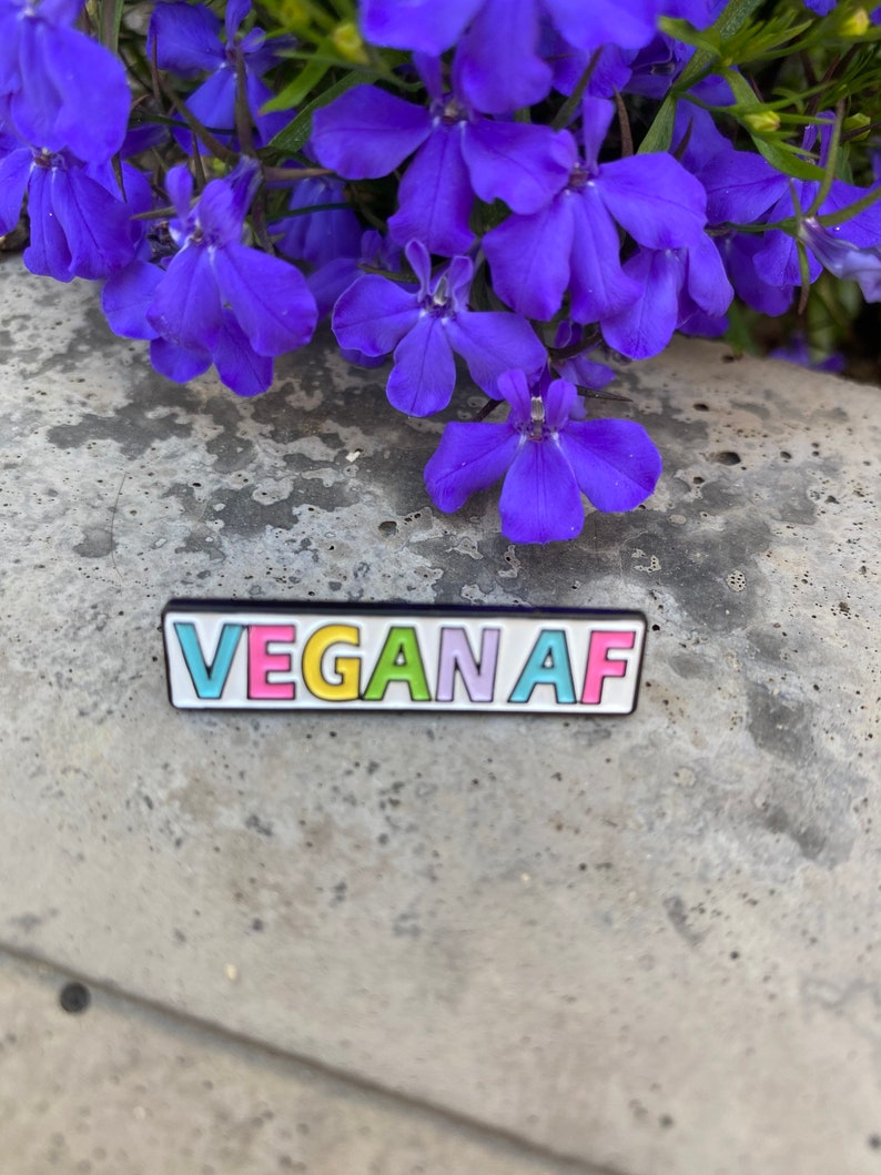 VEGAN AF Vegan Pin Vegan Enamel Pin Vegan Gift Vegetarian Etsy Ireland
