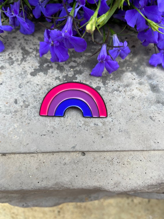 Bisexual Rainbow Enamel Pin Bisexual Pin Bisexual Pride Bi Etsy Uk 