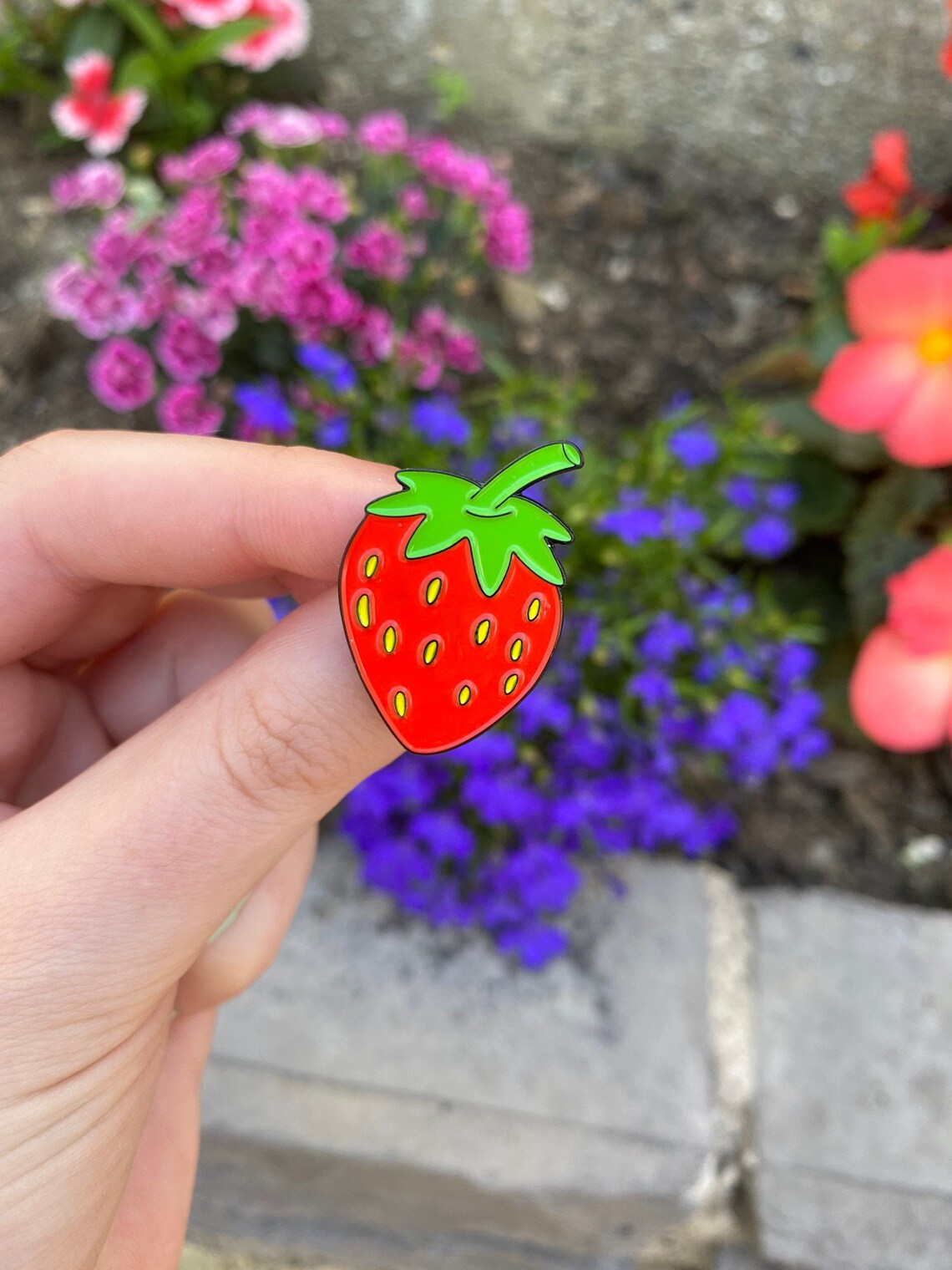 Strawberry Enamel Pin Fruit Enamel Pins Lapel Pin Brooch Etsy
