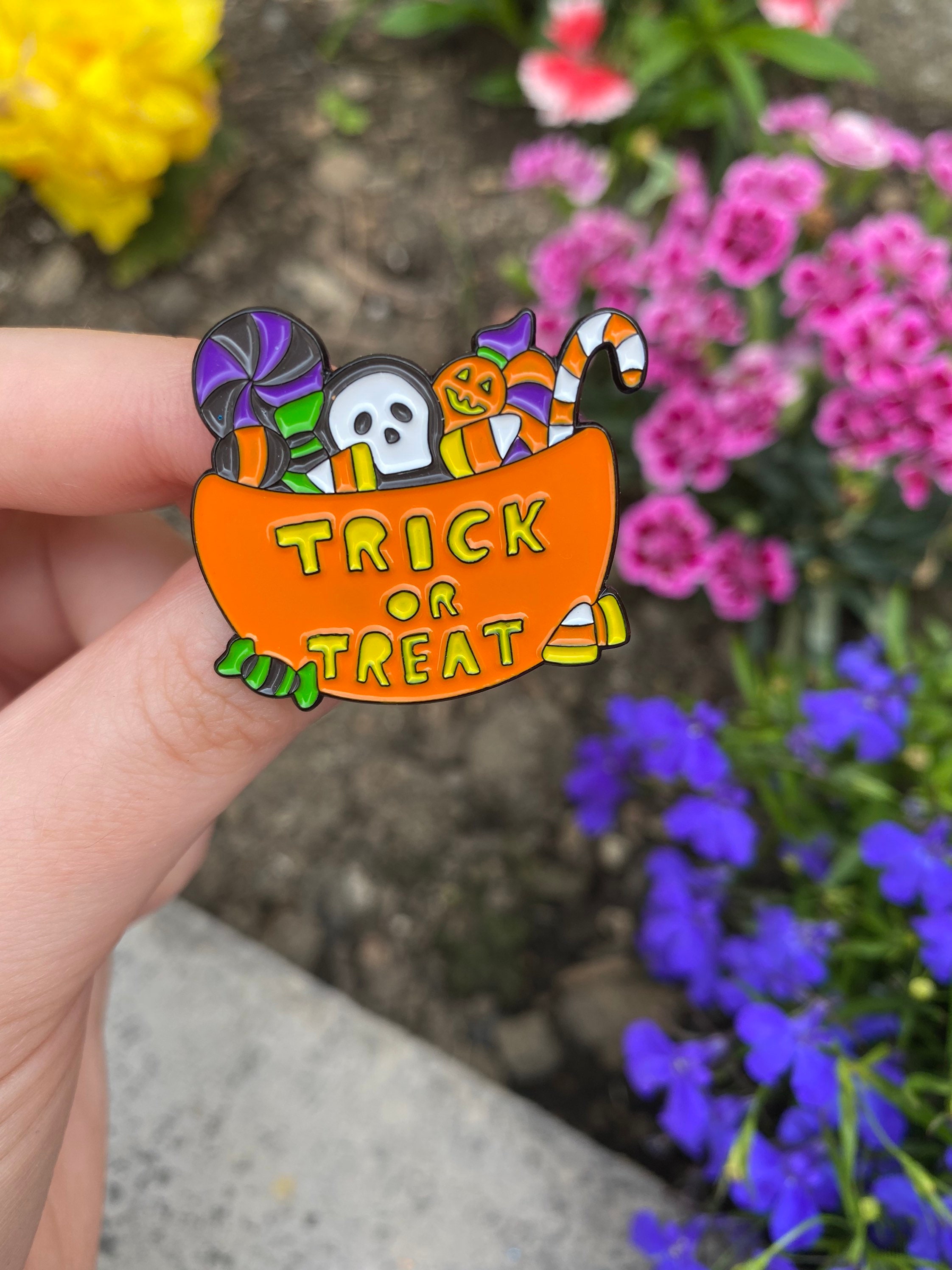 Halloween Candy Enamel Pin - Halloween Pin, Food Enamel Pin, Trick or ...