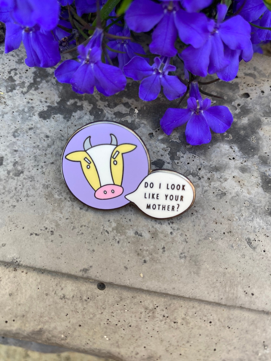 Vegan Pin Cow Pin, Vegan Gift, Vegan Enamel Pin, Vegetarian, Animal