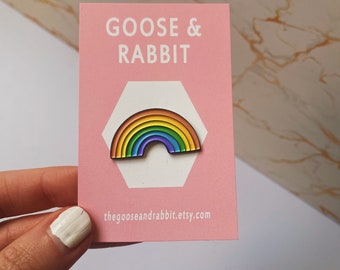 Pastel Rainbow Pin - LGBTQ Pin, Transgender, Queer, LGBT Pins, Enamel Pins, Feminist Pin, Christmas Gift, Bisexual, Pansexual, Bi Pride