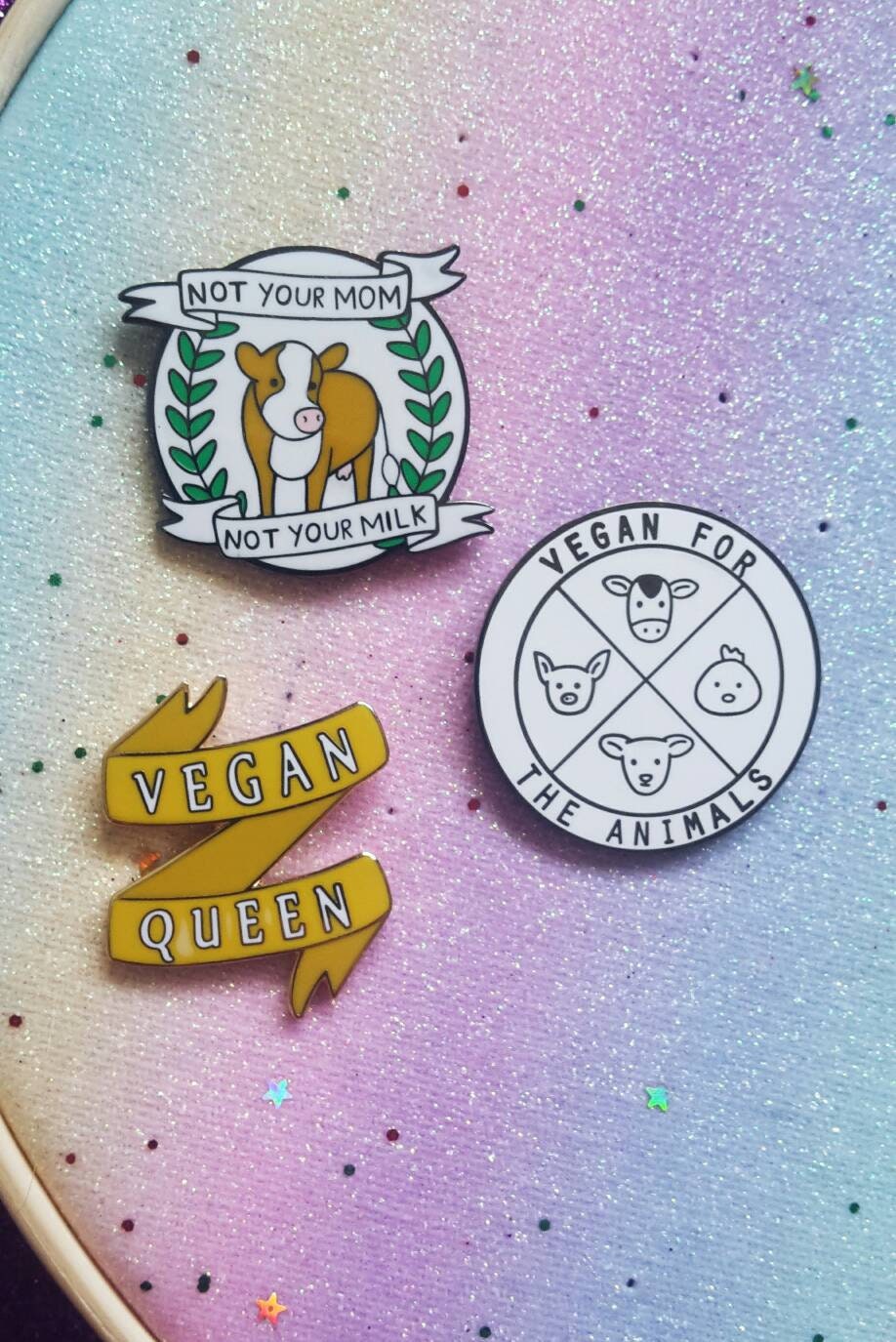 Vegan Enamel Pin Vegan Pin Enamel Pins Vegan Gift Etsy