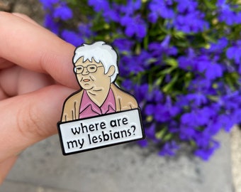 私のレズビアンはどこ？ エナメルピン - レズビアンピン、LGBTピン、ゲイピン、クィアピン、LGBTエナメルピン、フェミニストピン、ゲイプライド、
