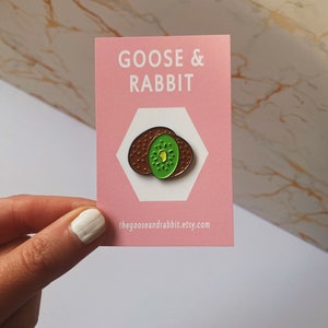 Kiwi Enamel Pin, Fruit Enamel Pins, Lapel Pin, Brooch, Badge, Birthday Gift, Pin, Food Enamel Pins, Soft Enamel Pin, Fruit Pins