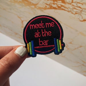 Meet Me At The Bar Iron on Patch - CrossFit Patch, Gym Patch