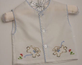 Newborn Diaper Shirt with machine embroidery Made to Order