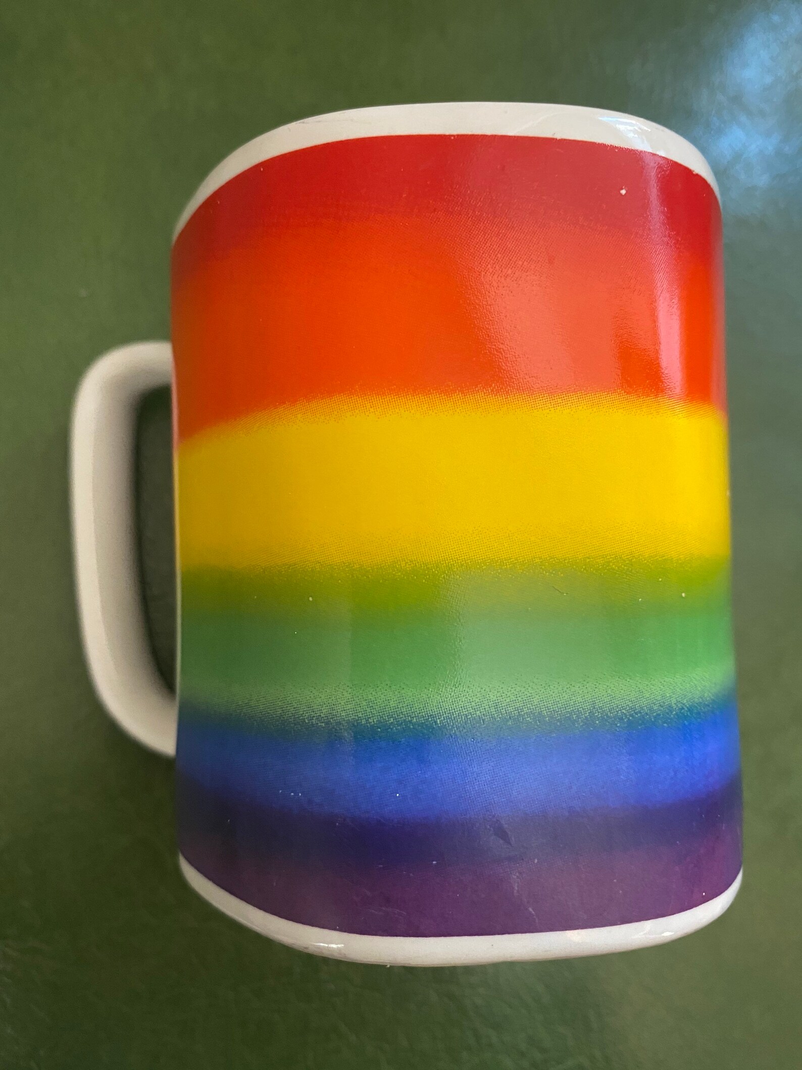 Taza de café arco iris Etsy