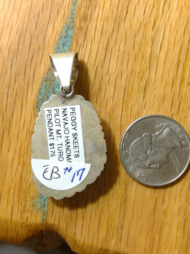 Turquoise Pendant Native American Pilot Mtn