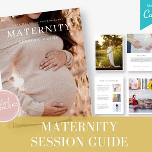 Maternity Session Guide, Client Prep Guide, Photography, Photography Template, What to Expect Templates