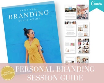 Branding Photography Session Guide, Client Prep Guide, Personal Brand, Session Guide, Photography Canva Templates, Canva Templates