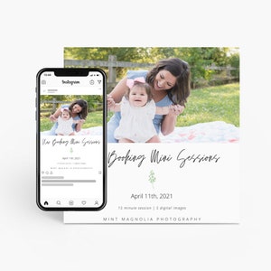 Spring Mini Session Template, Spring Template, Canva Template for Photographers, Templates for Photographers, Photography Marketing Template