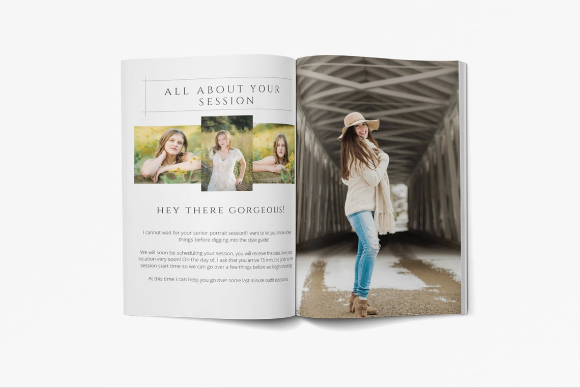 Senior Portrait Bundle, Senior Portrait Guide, What to Wear Guide, Senior Session Prep Guide ...