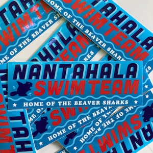 Nantahala Swimteam Sticker / Nantahala National Forest / Whitewater Rafting Sticker / Whitewater Kayaking Sticker / Rafting / Kayaking