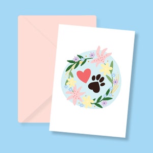 PET SYMPATHY / Condoleance card / Sympathy Dog / Sympathy Cat / Sympathy Pet / Grieving / Loss of Loved One / Sterfgeval / Denken van u