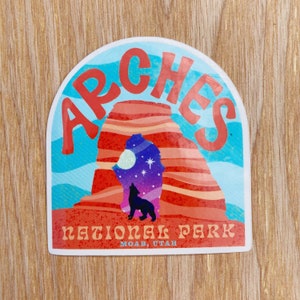 Arches Sticker / Arches National Park Sticker / Park Sticker / Moab Utah Sticker / Arches National Park / Moab Utah / Delicate Arch / Hiking