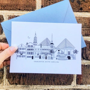 Charleston Card / Greetings from Charleston / Charleston Stationery / Lowcountry / Charleston Gifts / Pineapple Fountain / Greeting Card
