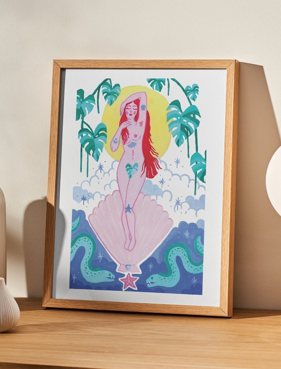 Aphrodite Art Print, Goddess Altar Artwork