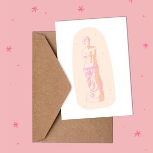 VENUS Goddess Valentines Day Card / Valentines Day Card / Aesthetic Card / Artsy Valentines Card / Artsy Mother&#39;s Day / Print At Home