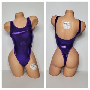 Shimmery Purple with Purple Trim 1 Piece Bodysuit Size SMALL