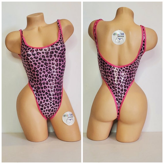 Hot Pink Leopard Print With Hot Pink Trim 1 Piece Bodysuit Size