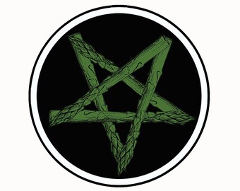 Asparagus Pentagram Sticker
