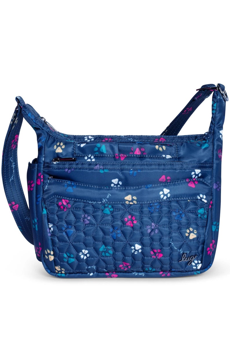 Lug Convertible Crossbody Bag Flutter Paws Navy Etsy