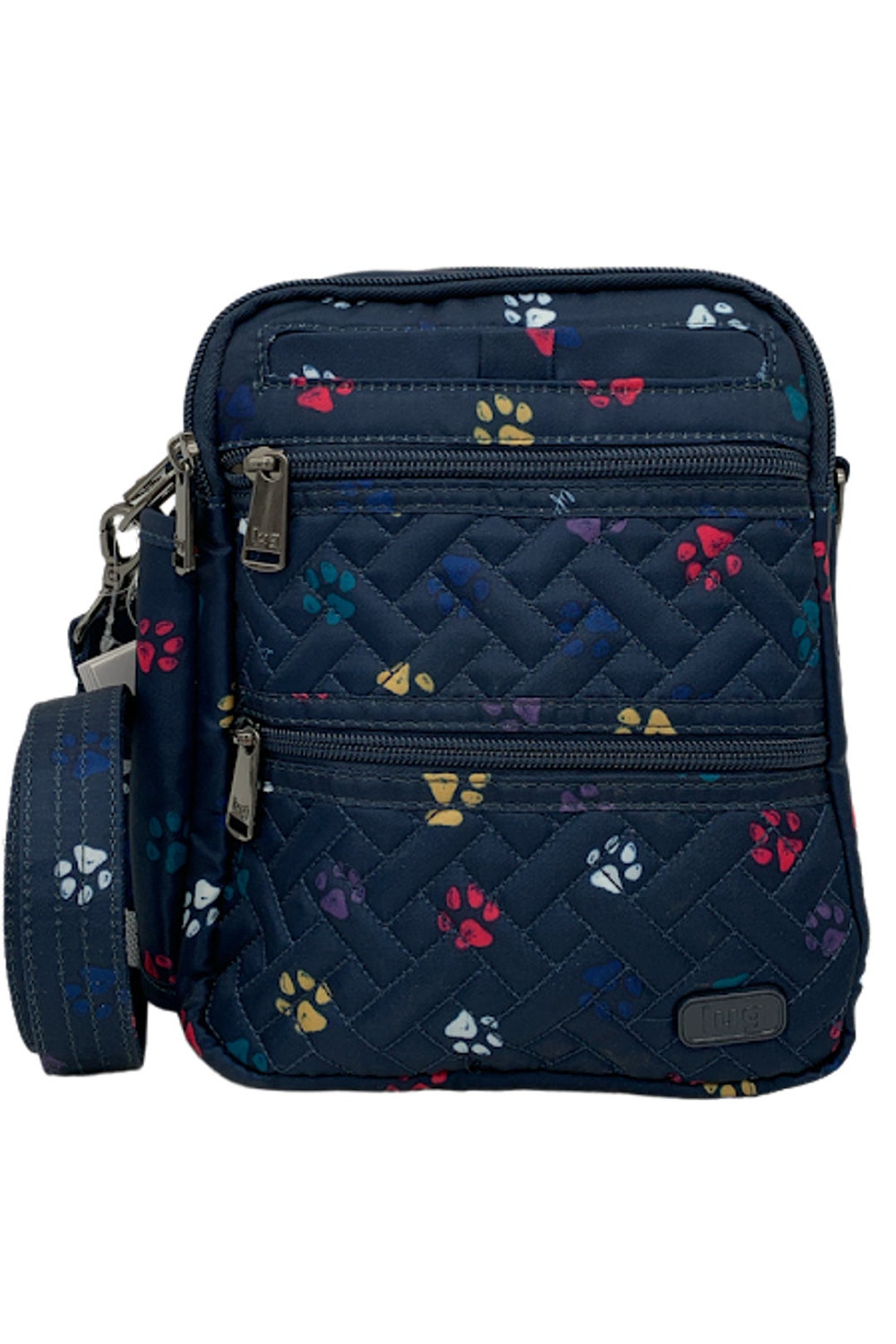 Lug Double Zip Front Crossbody Can Can XL Paws Navy Etsy