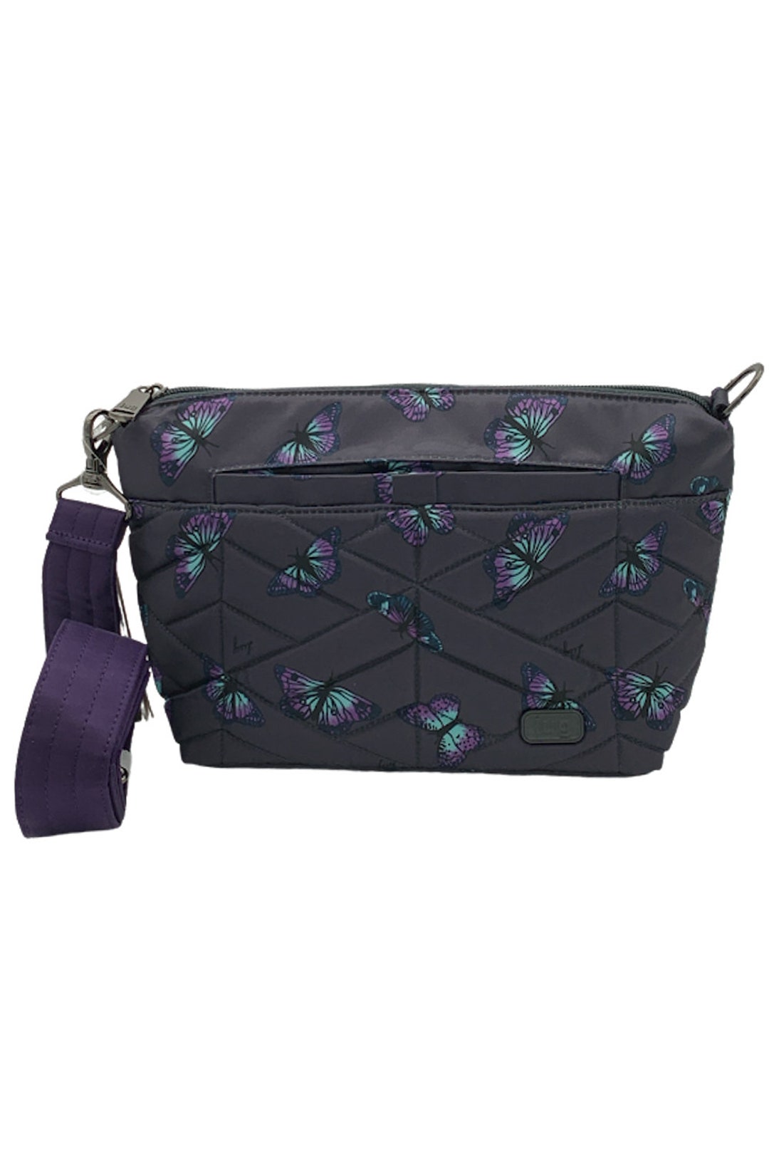 Lug RFID Quilted Crossbody With Printed Strap Flare Butterfly Etsy