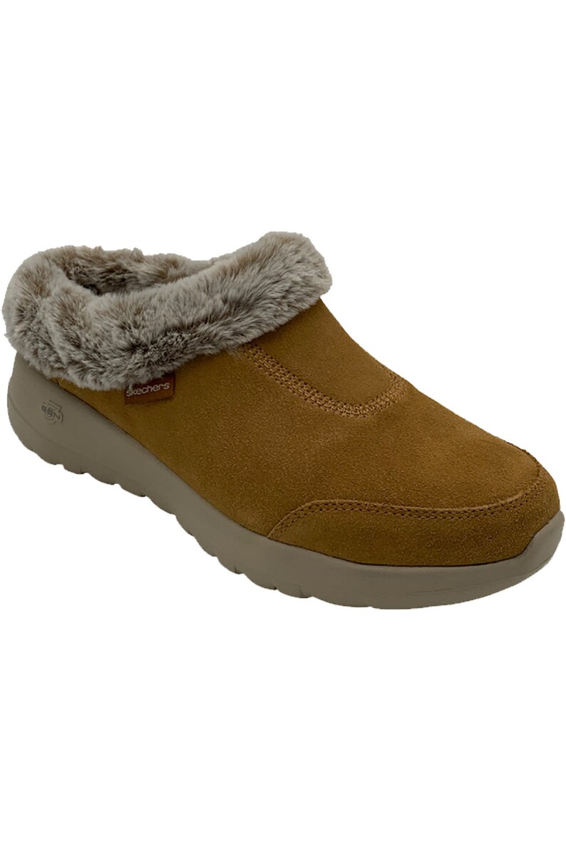 Skechers On-the-go Joy Suede and Faux Fur Clogs Snuggled up - Etsy