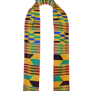 Kente Cloth Handwoven African Sash/Stole