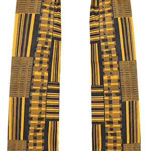 Gold Kente African Print Stole / Sash