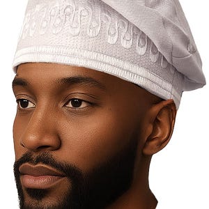 Sombrero ASO Oke bordado (Fila) - Gorro Dashiki tradicional africano para hombre / Historia negra / Boda / Yoruba