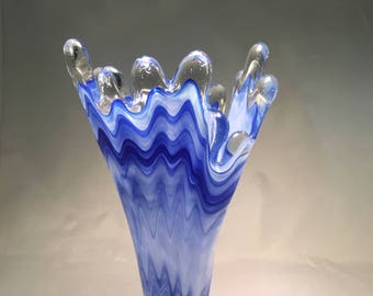 Blue coral vase