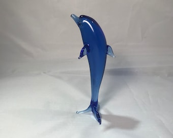 Dolphin Color glass figurine