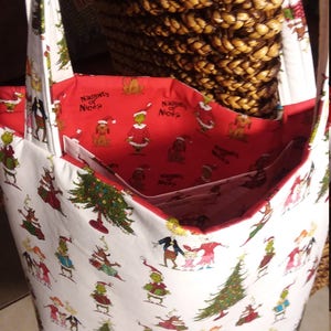 Grinch Tote Bag, Grinch Stole Christmas Satchel,whoville Grinch