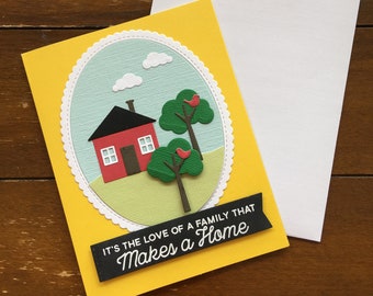 Housewarming party gift - Housewarming card - Love home card - Handmade housewarming gift - New home card