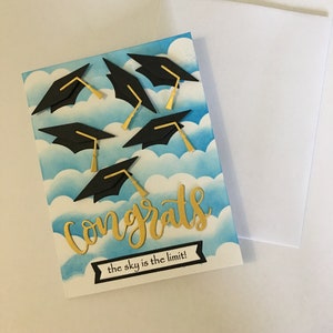 Graduation gift card holder card - Money holder card for graduate - Congrats graduate card - Sky is the limit graduation card