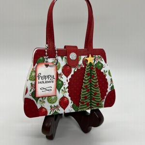 Handmade Christmas Gift Card Holder, Holiday Paper Purse Treat Bag image 5