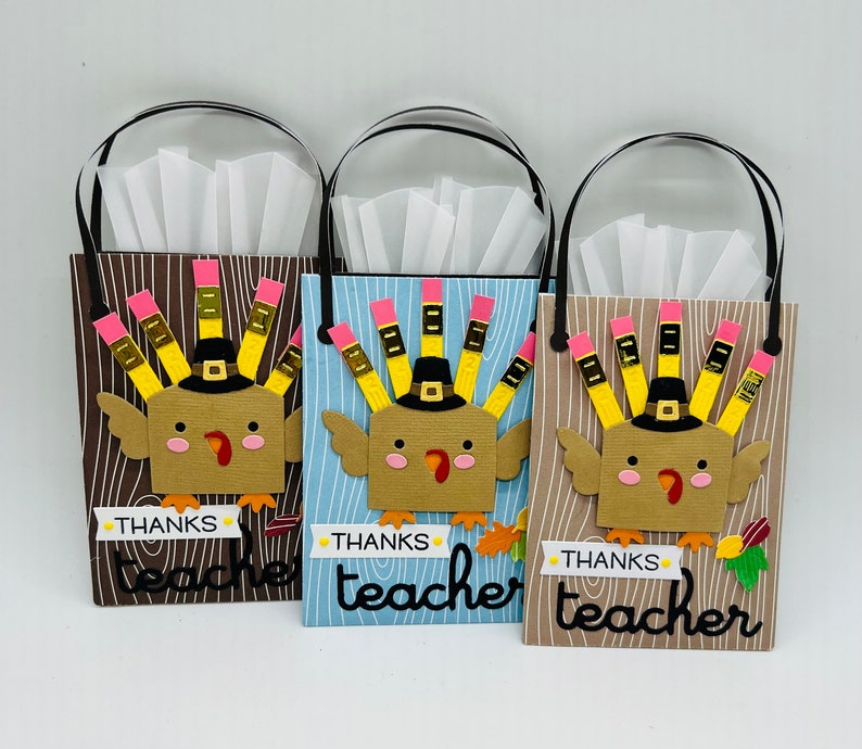 Thanksgiving teacher appreciation gift Gift card holder for teacher Teacher gift for Thanksgiving Thanksgiving teachers image 2