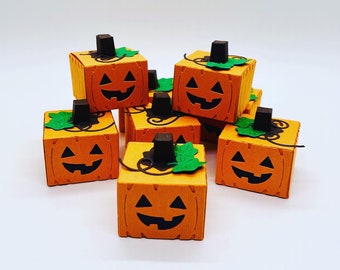 Halloween mini treat box - Halloween party favor - Small box Halloween - Jack-o-lantern mini box - Trick or treat box - Halloween gift box
