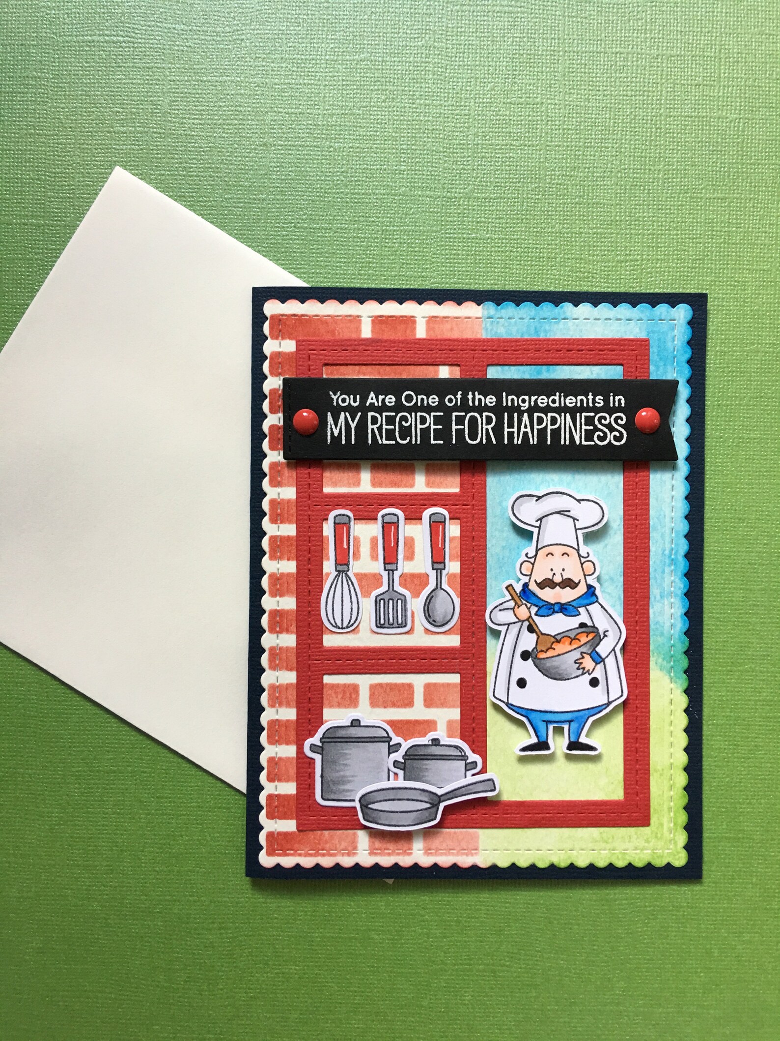 Handmade card for chefs Handmade card for baker Chef Etsy