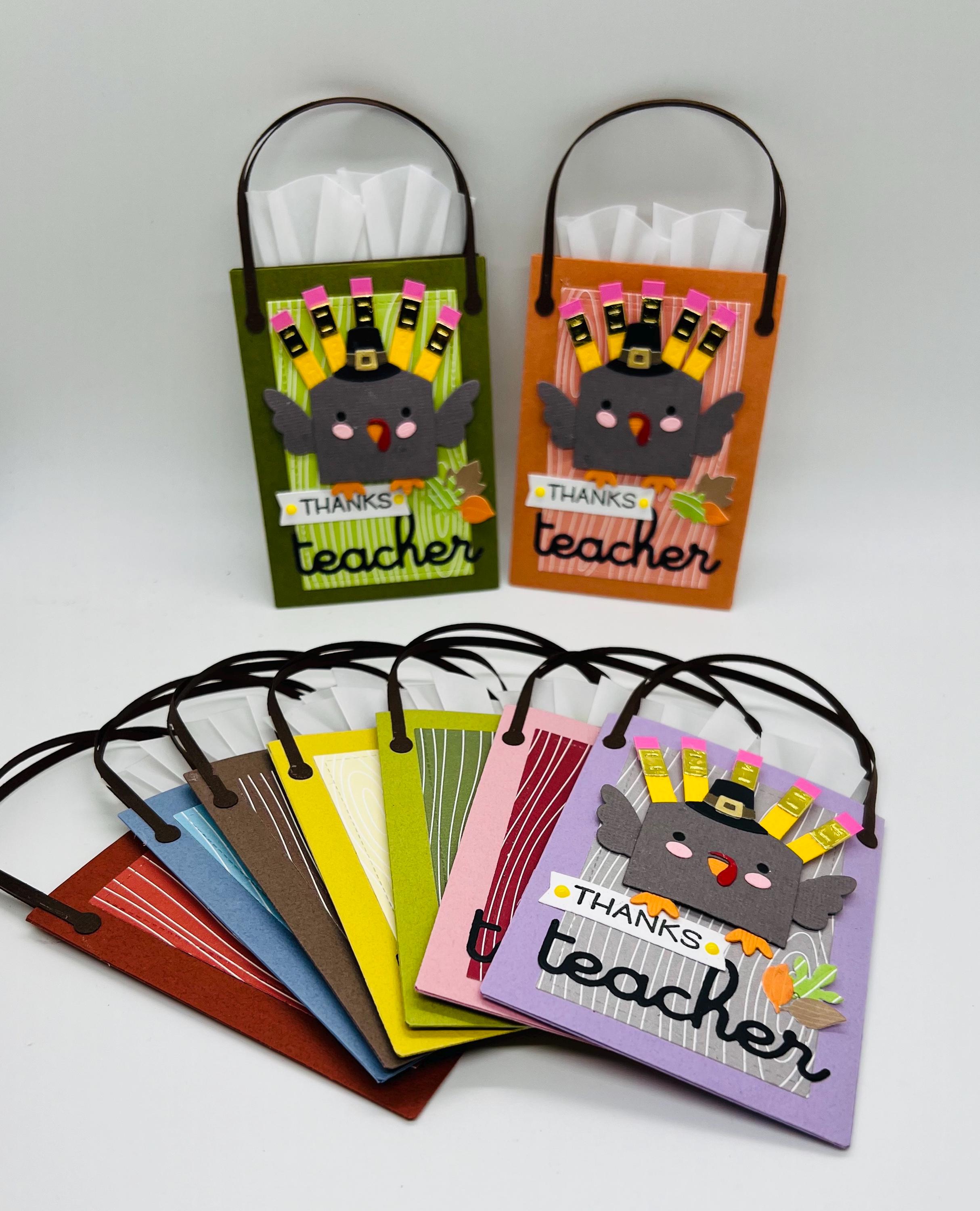 Handmade Thanksgiving Teacher Gift Card Holder - Turkey Gift Bag