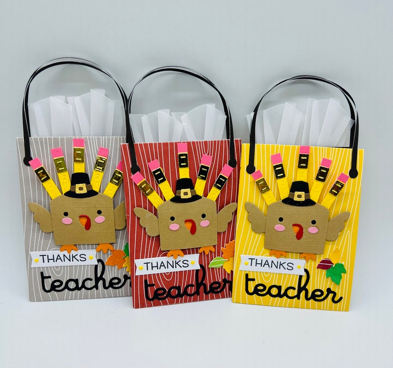 Thanksgiving teacher appreciation gift Gift card holder for teacher Teacher gift for Thanksgiving Thanksgiving teachers image 3